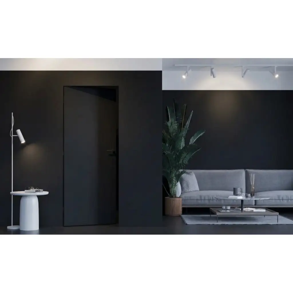 Ościeżnica Czarna do drzwi ukrytych Porta Hide Odwrotna Przylga (otwierane do wewnątrz) Prawa 80cm, OPP100LP08LCM0CN300000