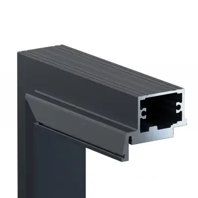 Ościeżnica Czarna do drzwi ukrytych Porta Hide Odwrotna Przylga (otwierane do wewnątrz) Prawa 80cm, OPP100LP08LCM0CN300000