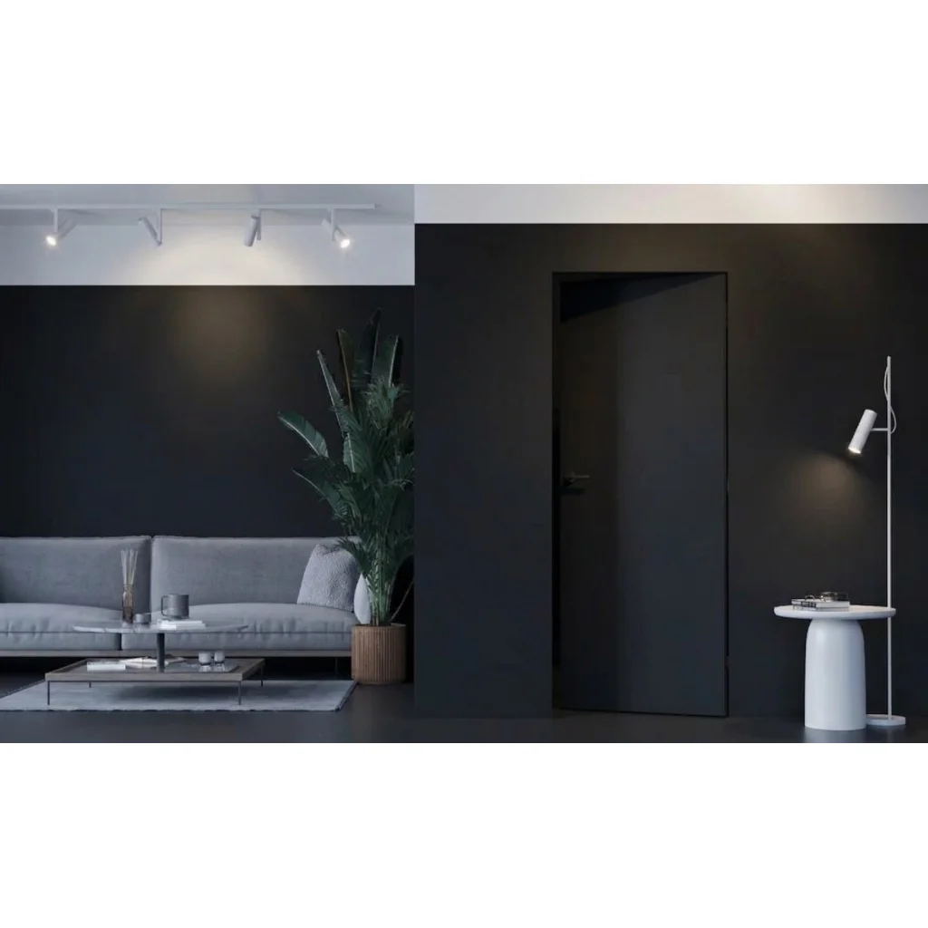 Ościeżnica Czarna do drzwi ukrytych Porta Hide Odwrotna Przylga (otwierane do wewnątrz) Lewa 80cm, OPP100LL08LCM0CN300000