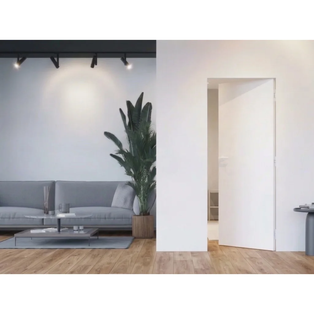 Ościeżnica Biała do drzwi ukrytych Porta Hide Odwrotna przylga (otwierane do wewnątrz) Lewa 80cm, OPP100LL08LBM0BN300000