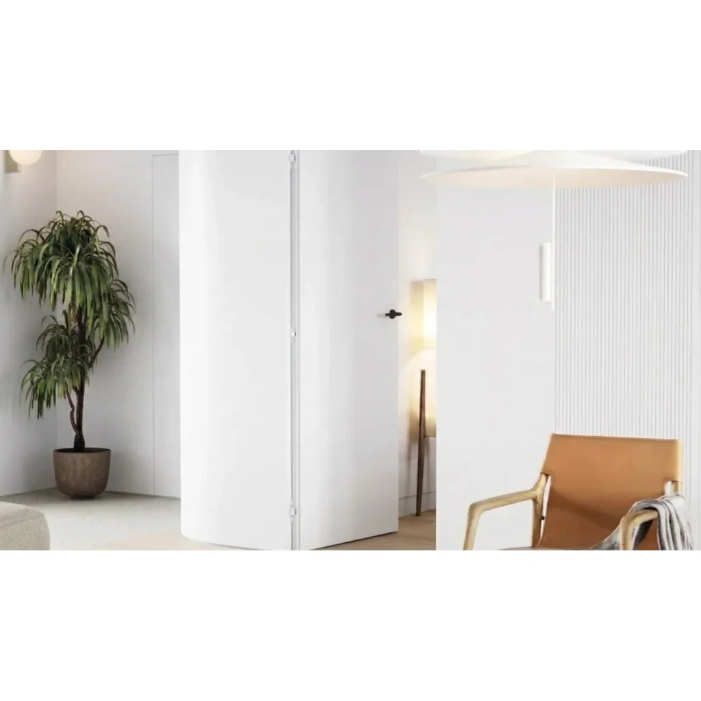 Ościeżnica Biała do drzwi ukrytych Porta Hide Odwrotna przylga (otwierane do wewnątrz) Prawa 80cm, OPP100LP08LBM0BN300000