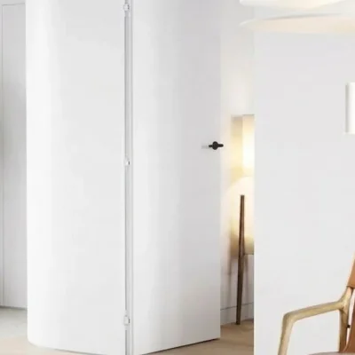 Ościeżnica Biała do drzwi ukrytych Porta Hide Odwrotna przylga (otwierane do wewnątrz) Prawa 80cm, OPP100LP08LBM0BN300000