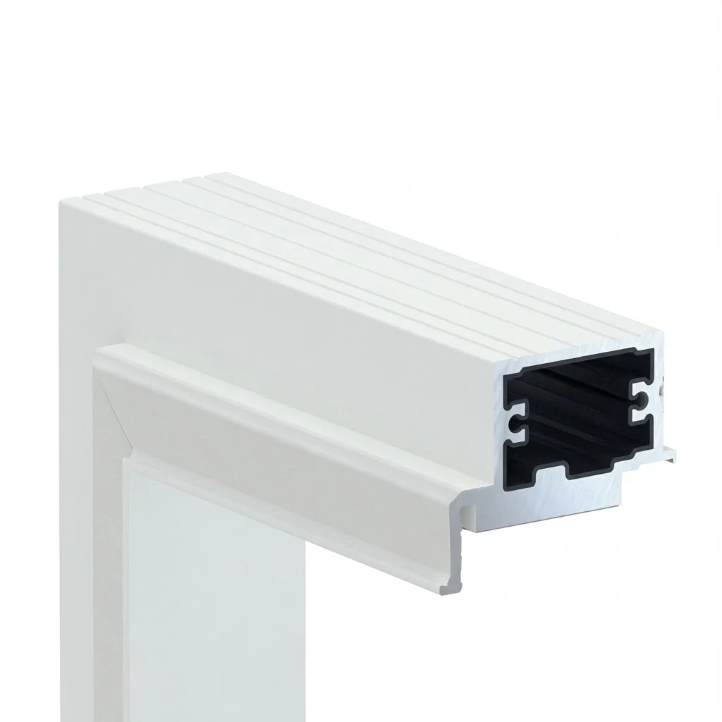 Ościeżnica Biała do drzwi ukrytych Porta Hide Odwrotna przylga (otwierane do wewnątrz) Prawa 80cm, OPP100LP08LBM0BN300000