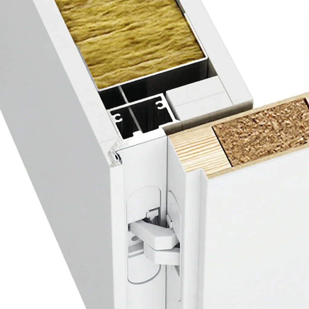 Ościeżnica Biała do drzwi ukrytych Porta Hide Odwrotna przylga (otwierane do wewnątrz) Prawa 80cm, OPP100LP08LBM0BN300000