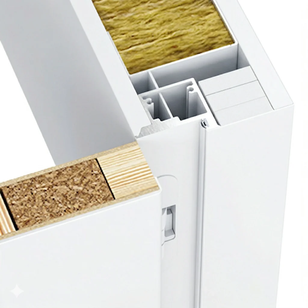 Ościeżnica Biała do drzwi ukrytych Porta Hide Bezprzylgowa (otwierane na zewnątrz) Lewa 80cm, OPA100LL08LBM0BN300000