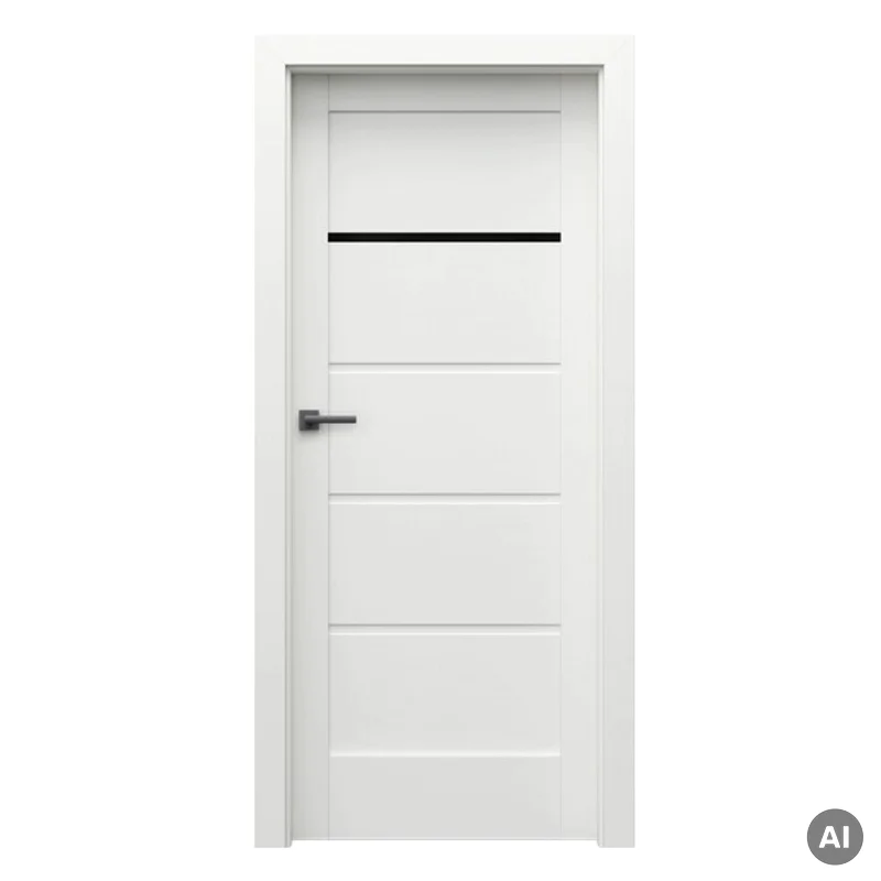 Drzwi Porta VERTE HOME model G.1 z czarną szybą